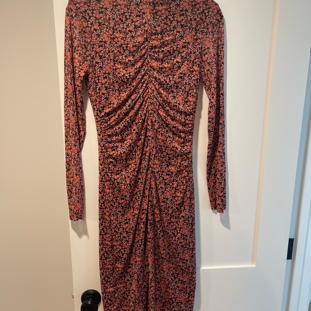 Floral Long-Sleeve Dress in Pink